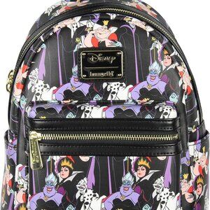 New with Tags 2022 Hard Tag Loungefly Disney Villains Mini Backpack